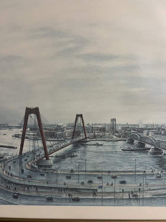 Image 1 of Willemsbrücke und Willemsbahnbrücke auf 1 Radierung