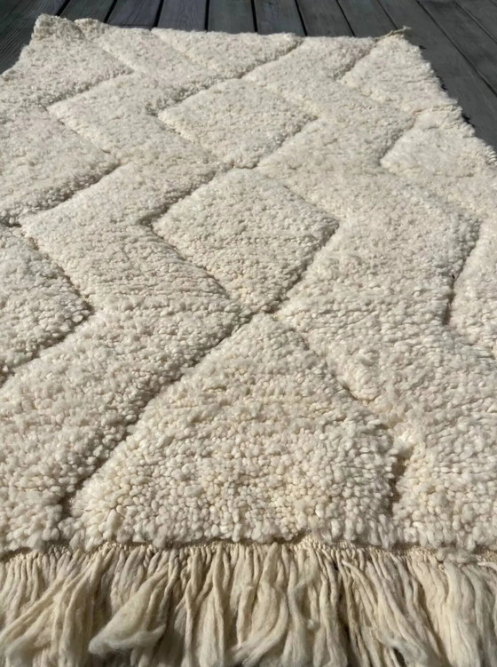 Alfombra bereber blanca 2X1m – Wool, Cotton, Scandinavian (photo 6 of 7)