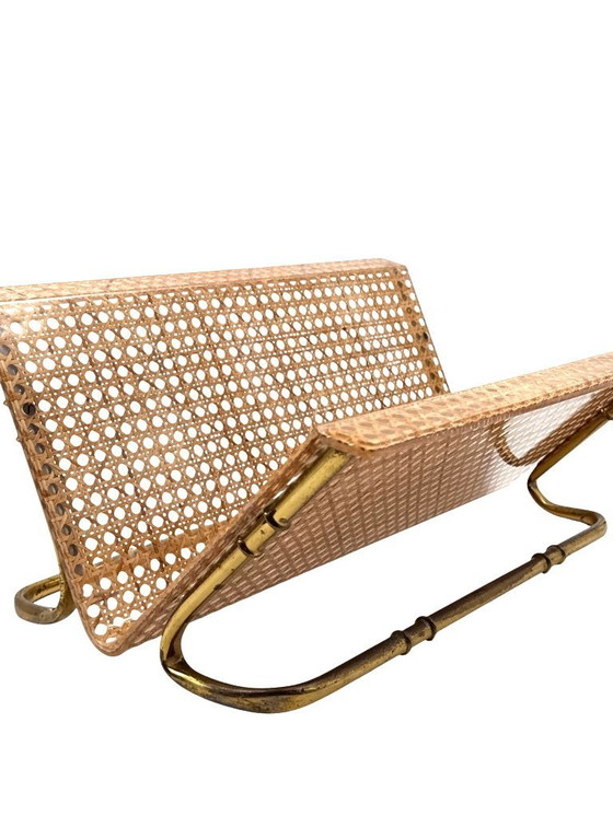 Image 1 of Zeitschriftenständer im Hollywood-Regency-Stil, Italien, 1970er Jahre