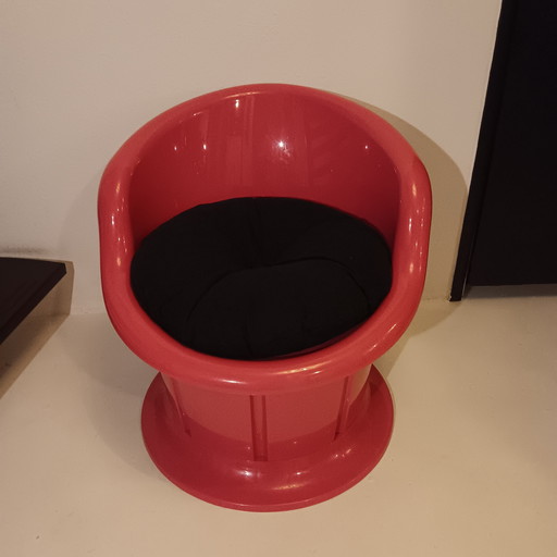 Pink Popptorp Bucket Chair Designed By K. & M. Hagberg For Ikea In 1990