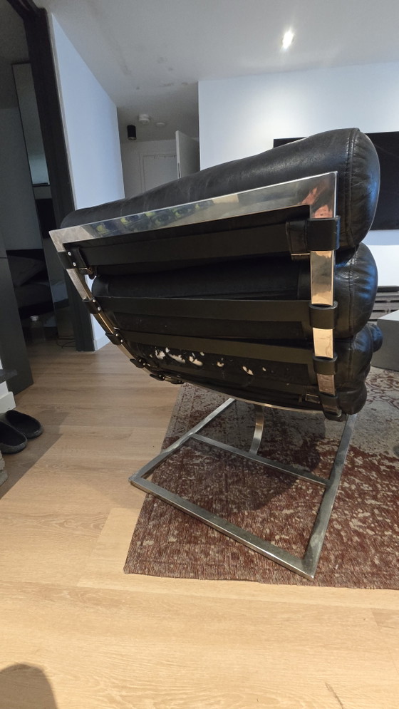 Chaise Poul Kjærholm reproduction – Chaises & fauteuils, Leather, Chrome (photo 6 of 6)