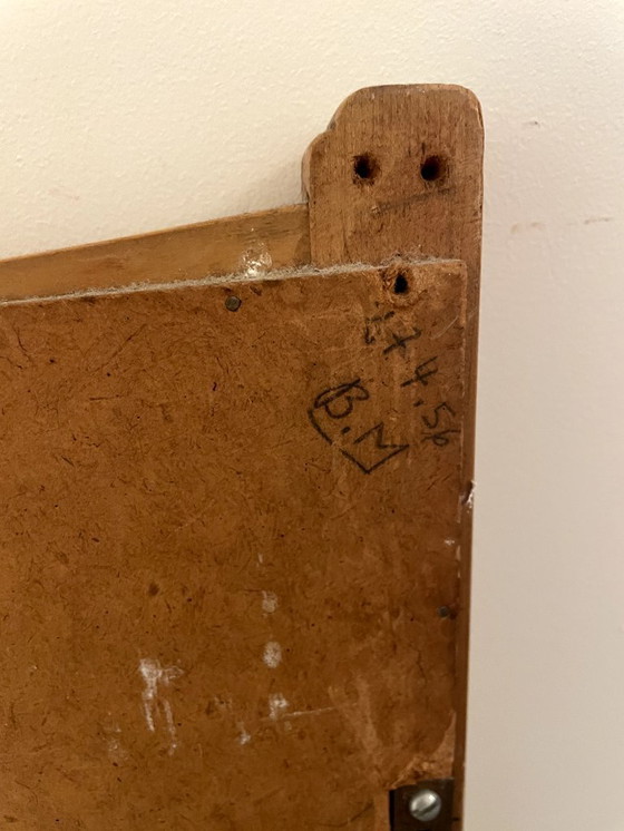 Image 1 of Houten spiegel uit het midden van de vorige eeuw, circa 1956