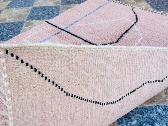 Image 1 of Tapis en laine naturelle tissé main traditionnelle taille 150/300 cm