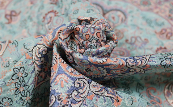 Image 1 of Handgemaakt oosters tafelkleed, zeer fijn vervaardigd van zijden draden, 75 x 75 cm