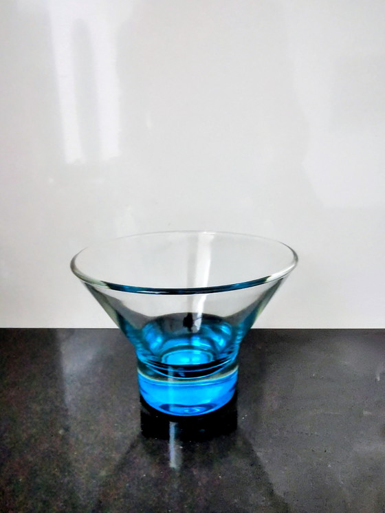 Image 1 of Bicchieri di Murano, Deserto. Turchese. Design Pop art 1980