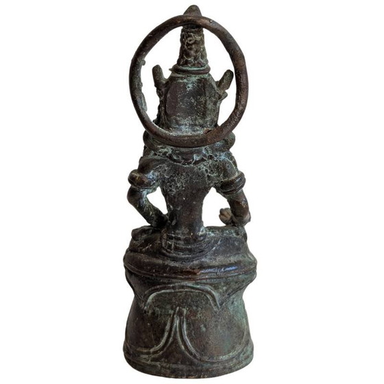 Khmer Lokeshvara Reisbeeld – Antiek Brons, Beschermende Bodhisattva kavel 146 – Beeldhouwkunst, Bronze (photo 4 of 7)