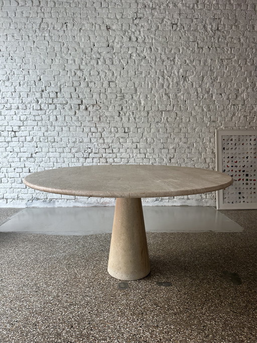 Eettafel in travertine Angelo Mangeriotti