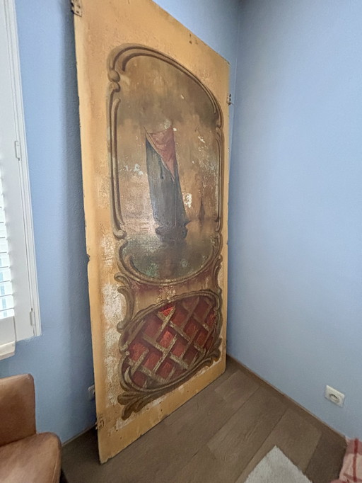 Decoración de panel única y auténtica pintada a mano.