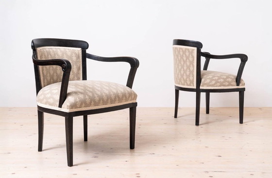 Image 1 of Set of 2 Biedermeier Armchairs in Rustic, Countryside Style, Austria, circa 1850