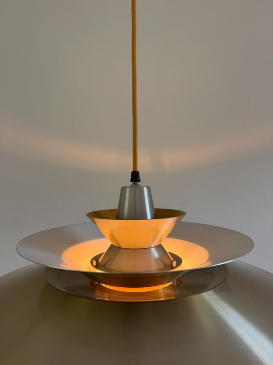 Vintage Lyskaer pendant - Bent Nordsted - Danish multiulayered lamp, Pendant lamps, Aluminium, Yellow (photo 2 of 14)