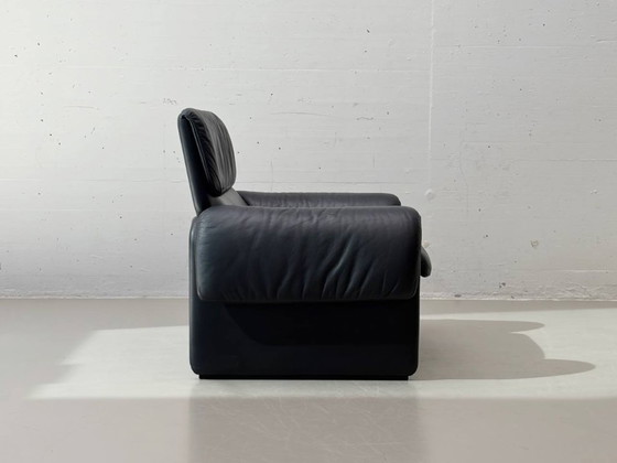 Image 1 of Zwarte leren fauteuil DS-2011 van De Sede, Zwitserland, jaren 80.
