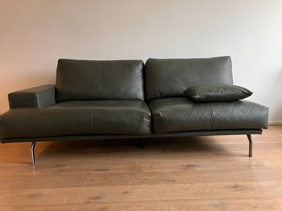 Image 1 of Sofá Matisse Cartel Toledo de piel de 2,75 plazas, color verde