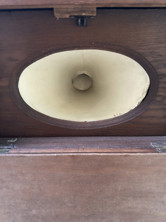 Image 1 of Antiker Plattenspieler/Grammophon inkl. Schallplattensammlung