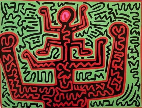 Image 1 of Keith Haring: "Untitled, KH07". Licensed by Artestar New York. In Excellent Condition.