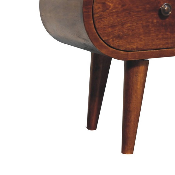 Image 1 of Mueble de televisión de madera de mango con aspecto de castaño.