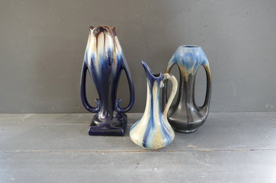 Image 1 of Art Deco vaas Faiencerie de Thulin België