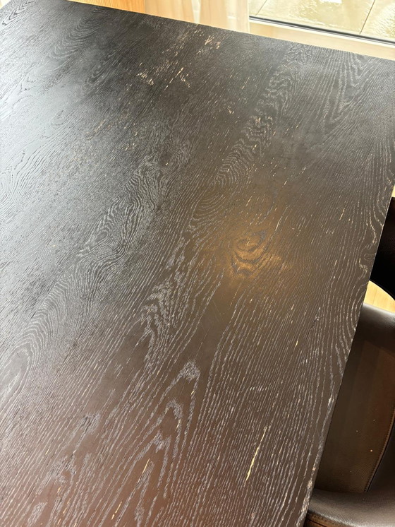 Image 1 of Black wooden dining table 240 cm