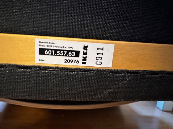 2x Vintage IKEA POÄNG Armchairs, Noboru Nakamura, 1990s, Textile, Black (photo 8 of 8)