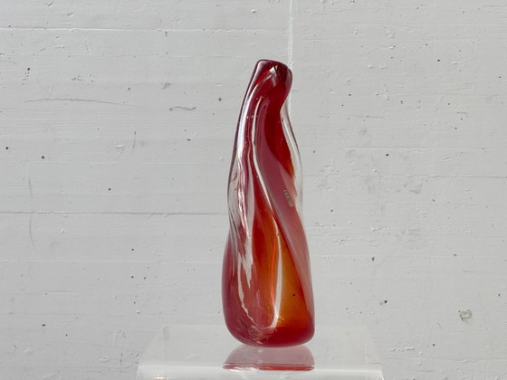 Image 1 of Mdina Glass Sculptural Glass Vase Bowl, Malta 1970s