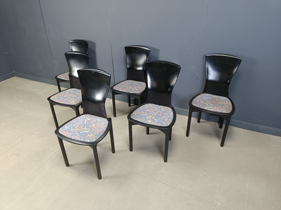 Image 1 of Vintage Pelope Dining Chairs by Francesco Binfarè for Cassina, 1990s