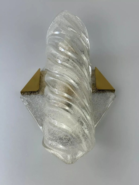 Image 1 of Lampada da parete XL anni '60 e '70 Applique da parete Kaiser Leuchten Ottone Vetro Space Age