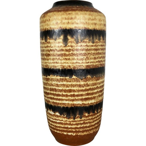 Vintage large pottery Fat Lava Multi-Color 517-45 floor vase by Scheurich, 1970