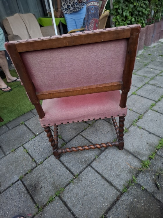 Poltrona in rovere in stile Luigi XIII – Poltrone, Textile, Wood (photo 5 of 6)