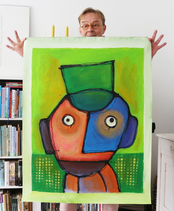 Image 1 of Les parents peignent "Vive l'agriculteur" !