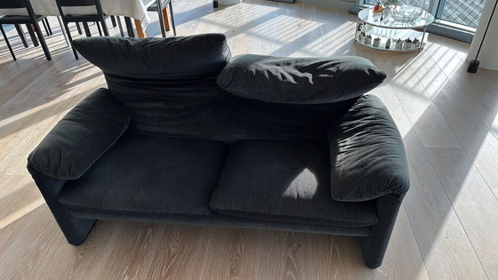 Image 1 of 2x Cassina Maralunga 2 posti in Velluto Bicolore