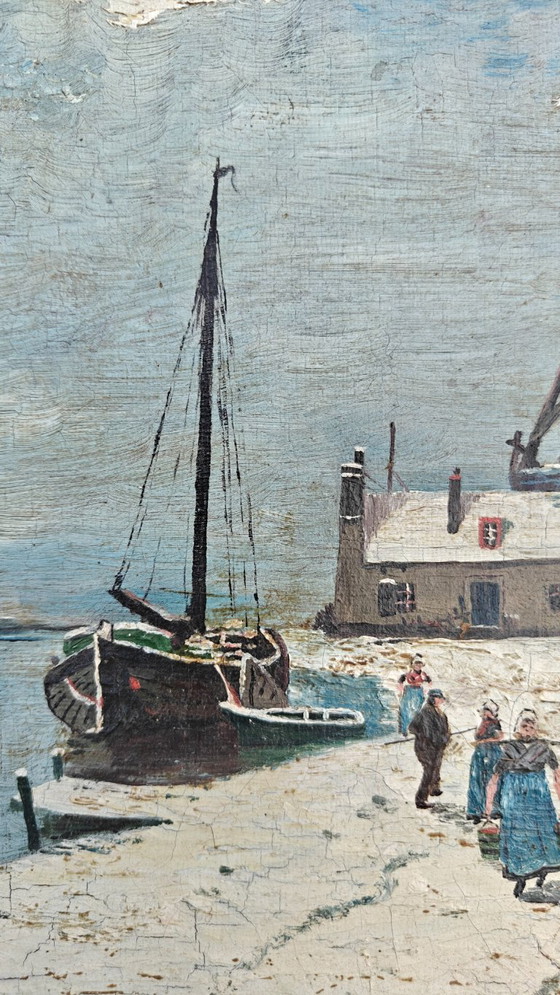 Dutch Winter Landscape / Alf. Vits, 1903 – Paintings & Drawings, Wood, Canvas (photo 9 of 12)