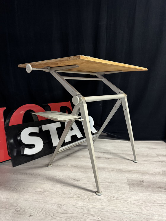 Image 1 of Industrial vintage Ahrend Circle Kramer retro Drafting Table