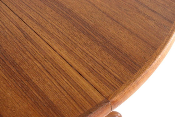Image 1 of Dyrlund Danish design round 2x extendable dining table vintage