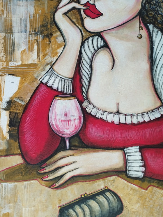 Image 1 of Natia Antadze "Lady with Wine Glass"