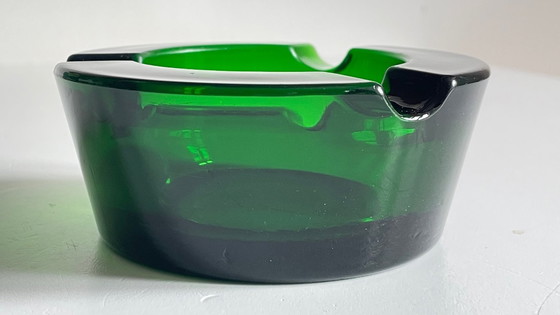 Image 1 of Vintage Aschenbecher aus grünem Glas