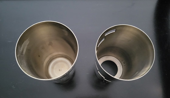 Image 1 of Shaker da cocktail Napier 'Tells You How' placcato in argento Art Déco