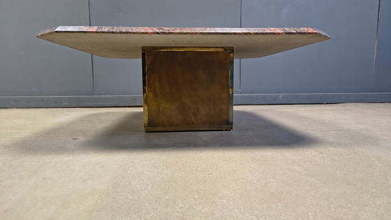 Image 1 of Grote vintage granieten salontafel van Belgochrom, jaren 80.