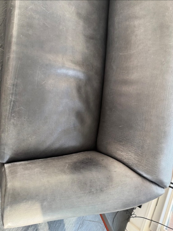 Image 1 of 2x De Sede DS-47 3-seater sofa, leather anthracite | Designer sofa, Swiss quality | DeSede DS47 couch