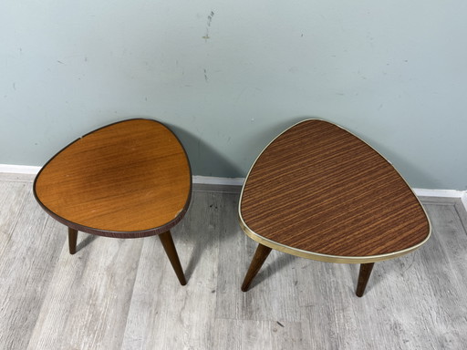 2 vintage Danish Mid - Century side tables plant tables