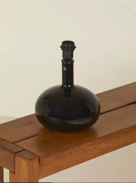 Image 1 of Black glass lamp base with dimmer, Ikea Ljusås Ysby by Anne Nilsson, 2009