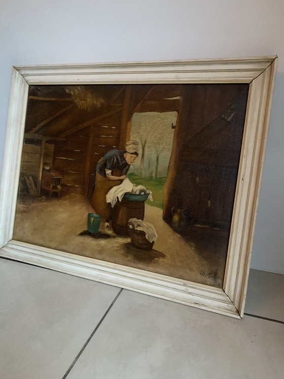 Image 1 of Olieverf schilderij 