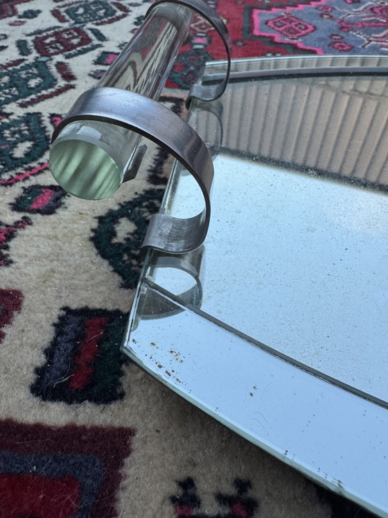 Art Deco Mirror and Glass Tray – Table accessories, Metal (photo 12 of 13)
