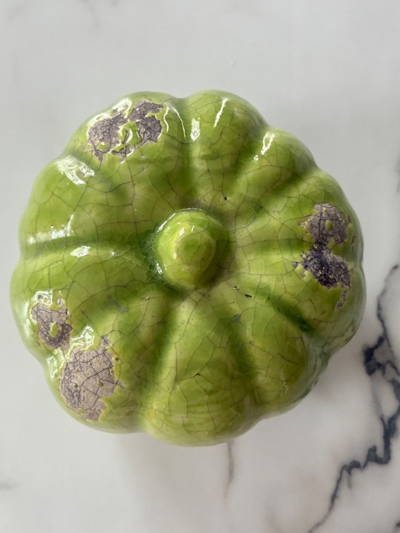 Image 1 of Small decorative ceramic pumpkin