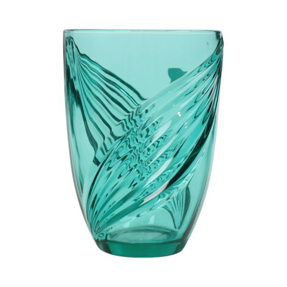 Image 1 of Vintage Turquoise Vase Luminarc