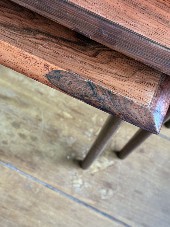 Image 1 of Juego de 3 mesas auxiliares 1960 palisandro danés