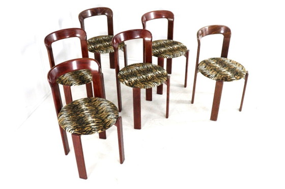 Set di 6 sedie Bruno Rey per Kusch & Co con stampa tigrata vintage – Sedie da pranzo, Wood (photo 20 of 24)