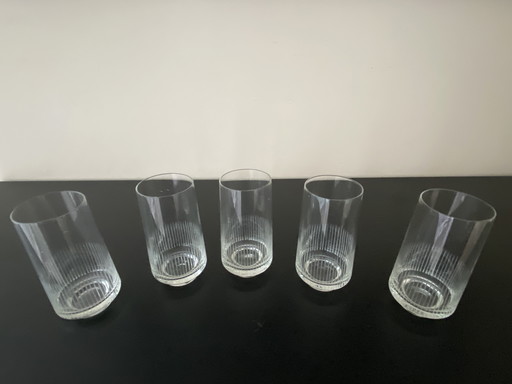 5 retro long drink glasses