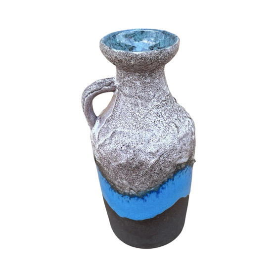 Image 1 of Ceramic Vase with Handle, Fat Lava, Strehla Keramik, Germany, 1970s