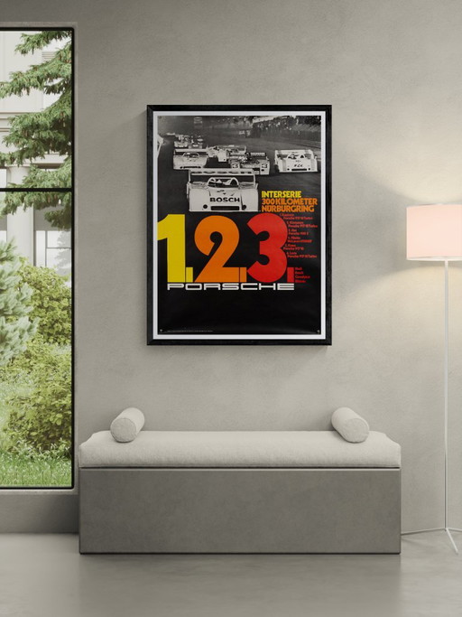 Porsche Interserie 300 km Nürburgring – Originales Vintage-Porsche-Poster von Atelier Strenger aus dem Jahr (photo 2 of 8)
