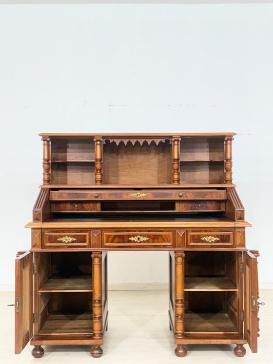 Image 1 of Gründerzeit bureau, tafel, kantoorbureau, secretaressebureau, antiek, circa 1880