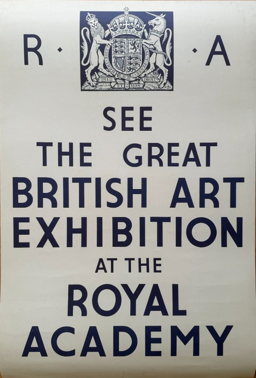 Große britische Kunst, 1934 – Nachdruck des Ausstellungsplakats, gedruckt in Großbritannien